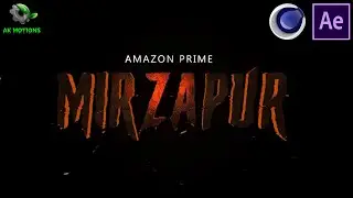 3D Title Animation | Cinema 4d lite Basics | After Effects | Mirzapur Title Animation Tutorial