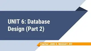 Database Design (Part 2)