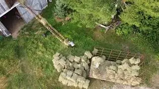Putting up hay at Alewive Pond Farm