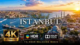 [4K] ISTANBUL 2026 🇹🇷 Drone | 1½ Hour Aerial Scenic Piano Relaxation | Türkiye Turkey