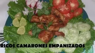 RECETA DE RICOS CAMARONES EMPANIZADOS ( LOS ANGELES COCINAN )