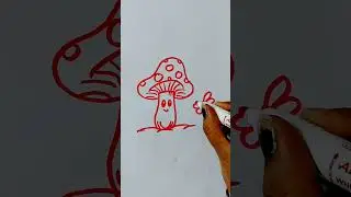 How To Draw Beautiful Mashroom With Flowers  #howtodraw #kidsdrawing #shorts @theartandcraftroom