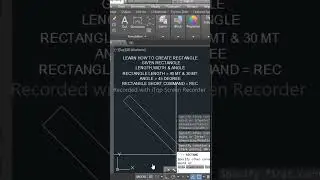 Autocad tips!!# Cad Rectangular command #Shorts #Youtubeshort #viralshort video #Caddrafttechno