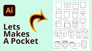 Design a Pocket in Adobe illustrator ।Fashion graphics। Illustartor Tutorial