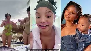 Halle Bailey Says She Gained Weight She's Feeling Super Insecure About Her Body! On vacation w/ Halo