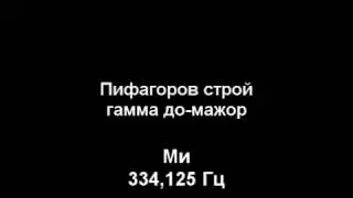 Звучание пифагорейского строя