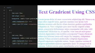 How To Make Text Gradient In CSS || Gradient Text || CSS Trick