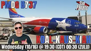 LIVE | MSFS | Commercial Flight | Texas Flying | KDAL-KAUS-KIAH | PMDG 737 | Real GA Pilot