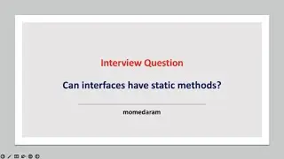 Can interfaces have static methods?