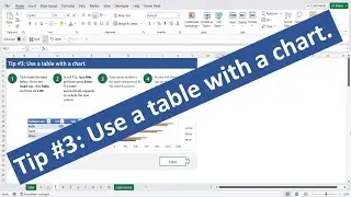 10 Tips For Excel Charts  Tip # 3  Use a table with a chart