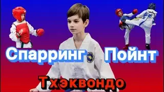 Победный спарринг в дисциплине «Пойнт». Суровый соперник. Сине-зеленый пояс, 10 лет