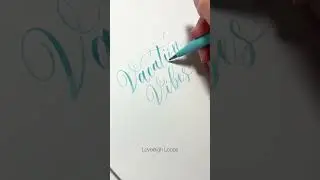 "Vacation Vibes" Flourished Brush Pen Calligraphy Quote | July #LetteringChallenge #ASMR #shorts