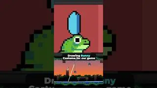 Drawing a bunny costume for a frog game!🐰🐸 #pixelart #gamedev