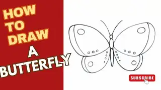 How to Draw a Butterfly | Easy Butterfly Drawing for Kids