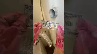 Getting tipped by the Dryer Vent 🤑 #oddlysatisfying #dryerventcleaning