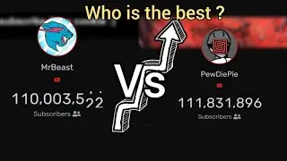 Mr beast Vs PewDiepie Subscriber Live Comparision