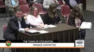 Stoughton Finance Committee Meeting 10/9/24