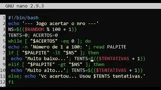 Jogo adivinha número feito em Shell Script