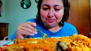 Trying this tiktok recipe ( chile rellenos )