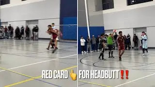 FUTSAL SOCCER Player gets RED CARD For HEADBUTT!