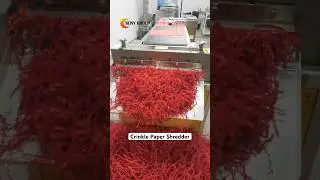 How to make crinkle paper for box packaging #crinklepapershredder #paperfillermachine