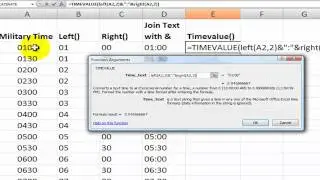 How to Convert from Military to Standard Time in Excel
