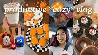 PRODUCTIVE FALL *COZY* VLOG 🍂 painting pumpkins, running errands & finishing my cozy book