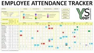 Employee Attendance Tracker spreadsheet