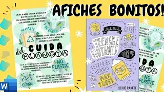 ✨Como hacer AFICHES BONITOS en word