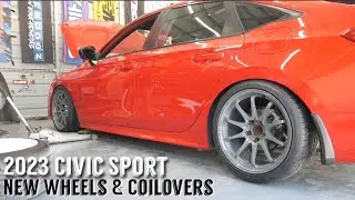 No Talk, Just Wrenching - 2023 Civic Sport Gets D2 Coilovers & Volk CE28SL 18x9.5 Wheels