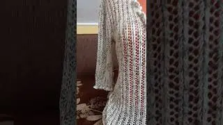 Ажурная летняя кофточка, спицами