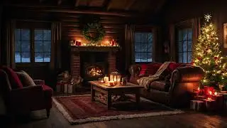 ✨ feu de cheminée dans cabane en bois décorer pour Noël  🎄🔥