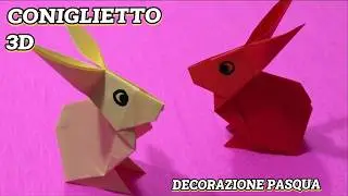 Coniglio di Carta, Semplice Origami, Gioco di Carta, Divertimento per i Bambini