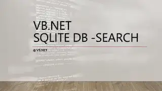 VB.net sqlite connect database search sample