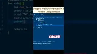 Factorial of a Number using recursion |  