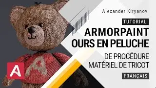 ArmorPaint. Ours en peluche. Matériau de procédure tricoté (français)