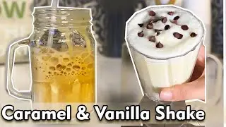 Caramel & Vanilla Shake Recipe  | 2 Ingredient Milkshake with Caramel Cold coffee homemade