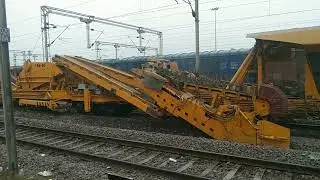 Indian Railway line mentaining with grower machine#youtube #railway #india #hardwork