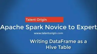 Writing DataFrame as a Hive Table