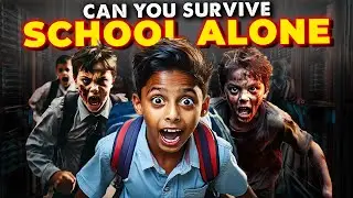 How to SURVIVE ALONE in SCHOOL in ZOMBIE APOCALYPSE | Survival Scenario !!