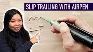 Making amazing slip decorations with air pen