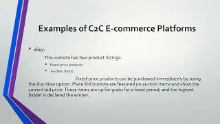 What is C2C E commerce