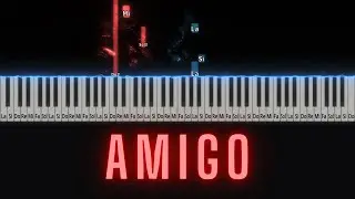 🎹 SYNTHESIA PIANO TUTORIAL  | AMIGO | Karen Espinosa | Samy Galí