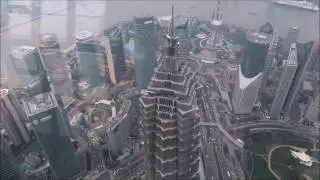 Inside Shanghai World Financial Center SWFC 100th floor - Daylight panorama