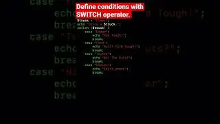 How to use SWITCH operator in PHP #php #programming #tutorial #beginners #switch #coding #examples