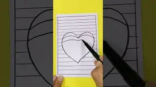 ♥️ 3D Drawings ✅ How to Draw a 3D HEART with Lines
