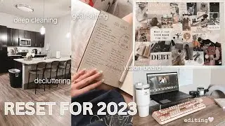 preparing for the new year 2023| vision board, goal setting, reset for 2023