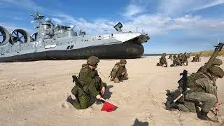 Высадка морского десанта на полигоне морской пехоты Хмелевка 29.02.2020 
