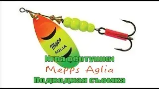 Mepps Aglia подводная съемка Приманки под водой Лучшая вертушка