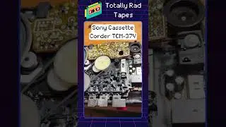 Playing a Vintage Cassette in a Sony Cassette Corder TCM-37V - What It Looks Like Inside With Belts